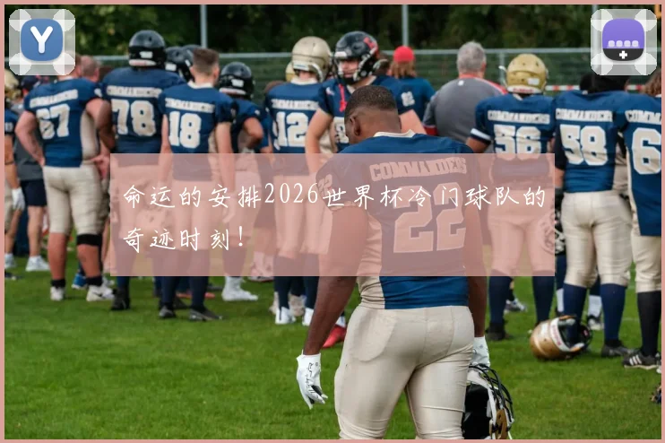 命运的安排2026世界杯冷门球队的奇迹时刻！